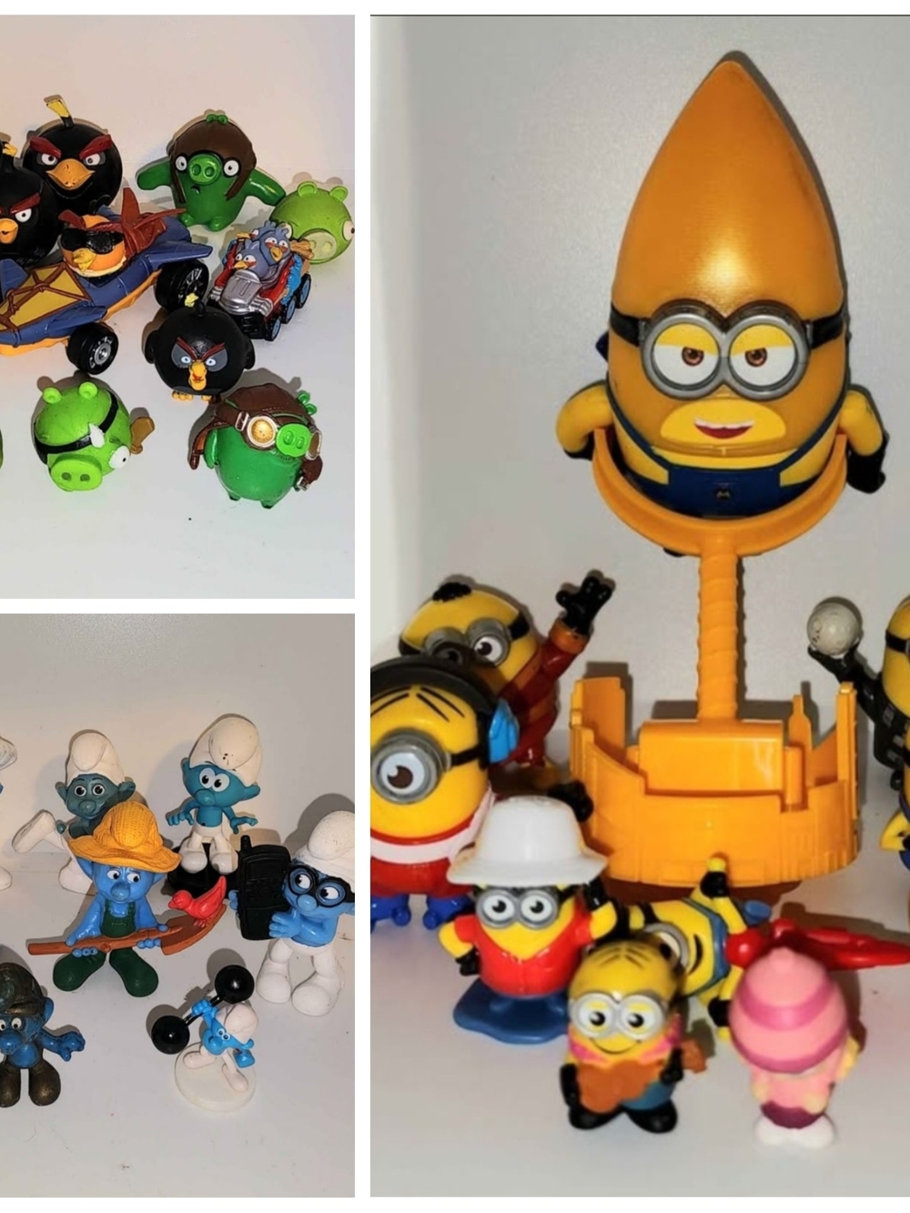 lot of mini figures .... Minions, Angry Birds, Smurfs